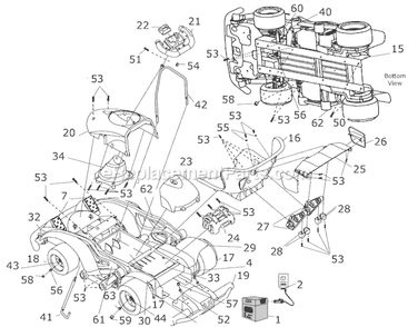 Page A Diagram and Parts List for C0530  Power Wheels Ride-On ATVs